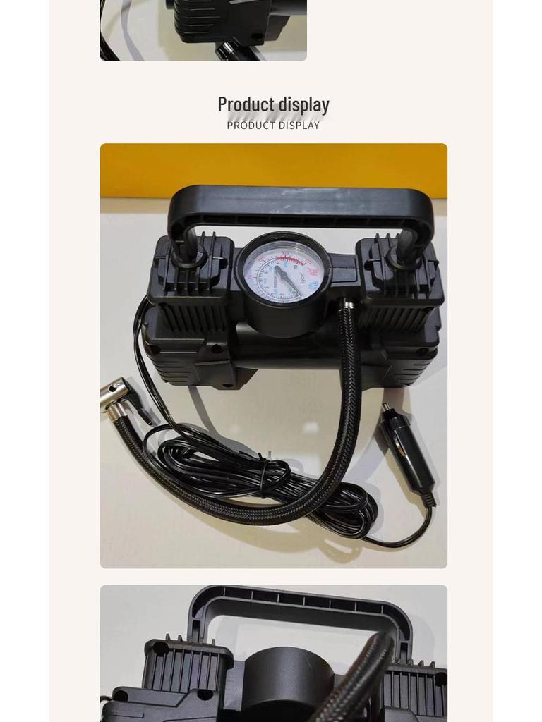 19-Cylinder Portable Car Air Pump with Light - High Power Tire Inflator