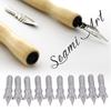 10PCS Triangular Hole Calligraphy Nib Replacement Nibs Comic Dip Pen Nibs  Personal Pen Collocation