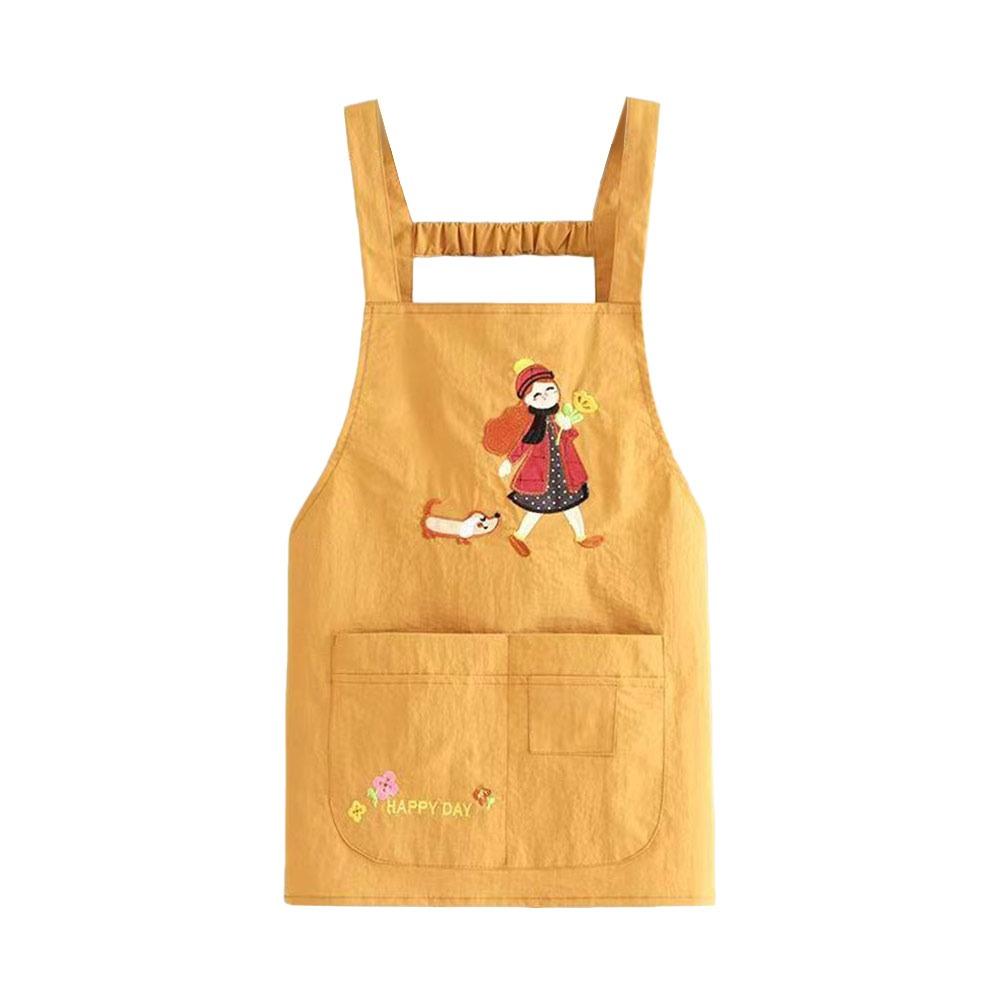 Creative Cartoon Kitch Apron Waterproof Anti-fouling Cooking Baking Bibs Sleeveless Breathable Chef Apron for Home Kitchen