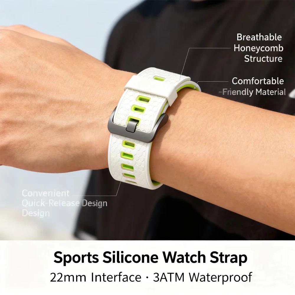 Silikon 22mm Armband für HUAWEI WATCH GT 6 pro 46mm Sport-Armband WATCH 5 4 3/GT 6 5 4 3 2/HONOR Magic Watch 4 GS 3i Armband