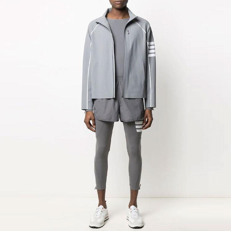 THOM BROWNE Interlock 4-Bar Stripe Crewneck T-Shirt MJA001A-06770-035