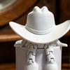 Desktop Ornaments Cowboy Hat Shape 3D Printed Figurine Faceless Funny Adjustable Sitting Posture Desktop Decoration