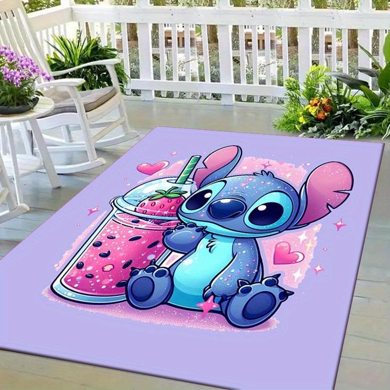 1pc Stitch Pattern Area Rug Soft Flannel Floor Mat for Living Room,Office,Bedroom and Carpet
