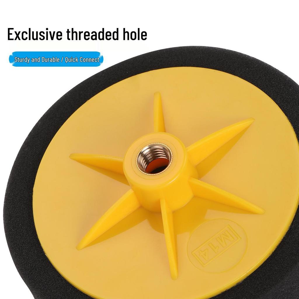 6-inch M14 Car Detailing Sponge Polishing Disc Set: Coarse, Medium, Fine Grinding & Waxing Discs