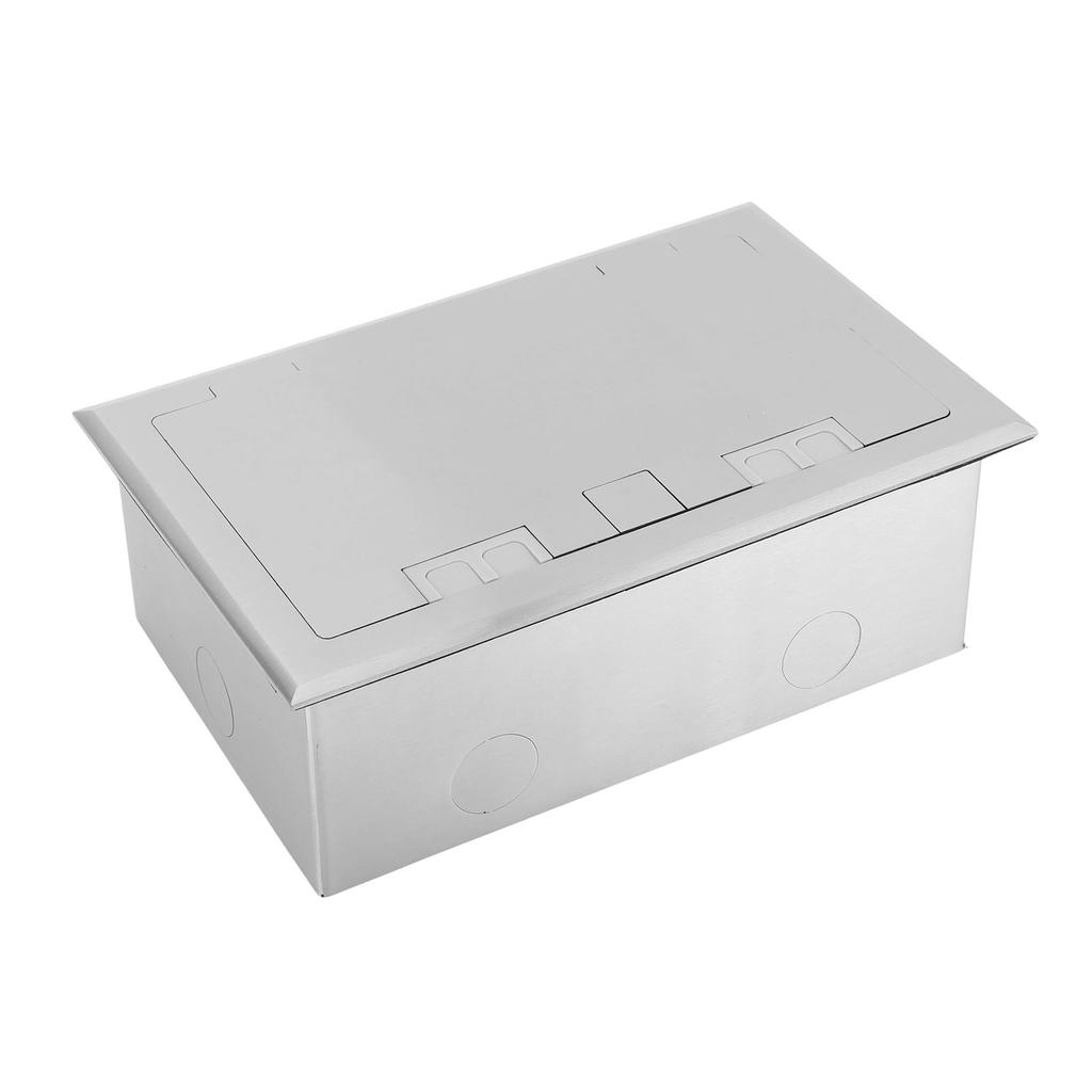 Floor Outlet 3 Receptacles 16A 4000W Recessed Floor Electrical Socket Box Kit for Office Hotel School Home