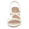 Allegra K Strap Slingback Sandals, Chunky Heel, Women's, White, Size 26.0cm