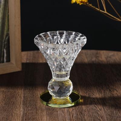 Large Capacity Artificial Crystal Incense Burner Candle Hold with Lid Aromatherapy Diffuser Party Incense Holder
