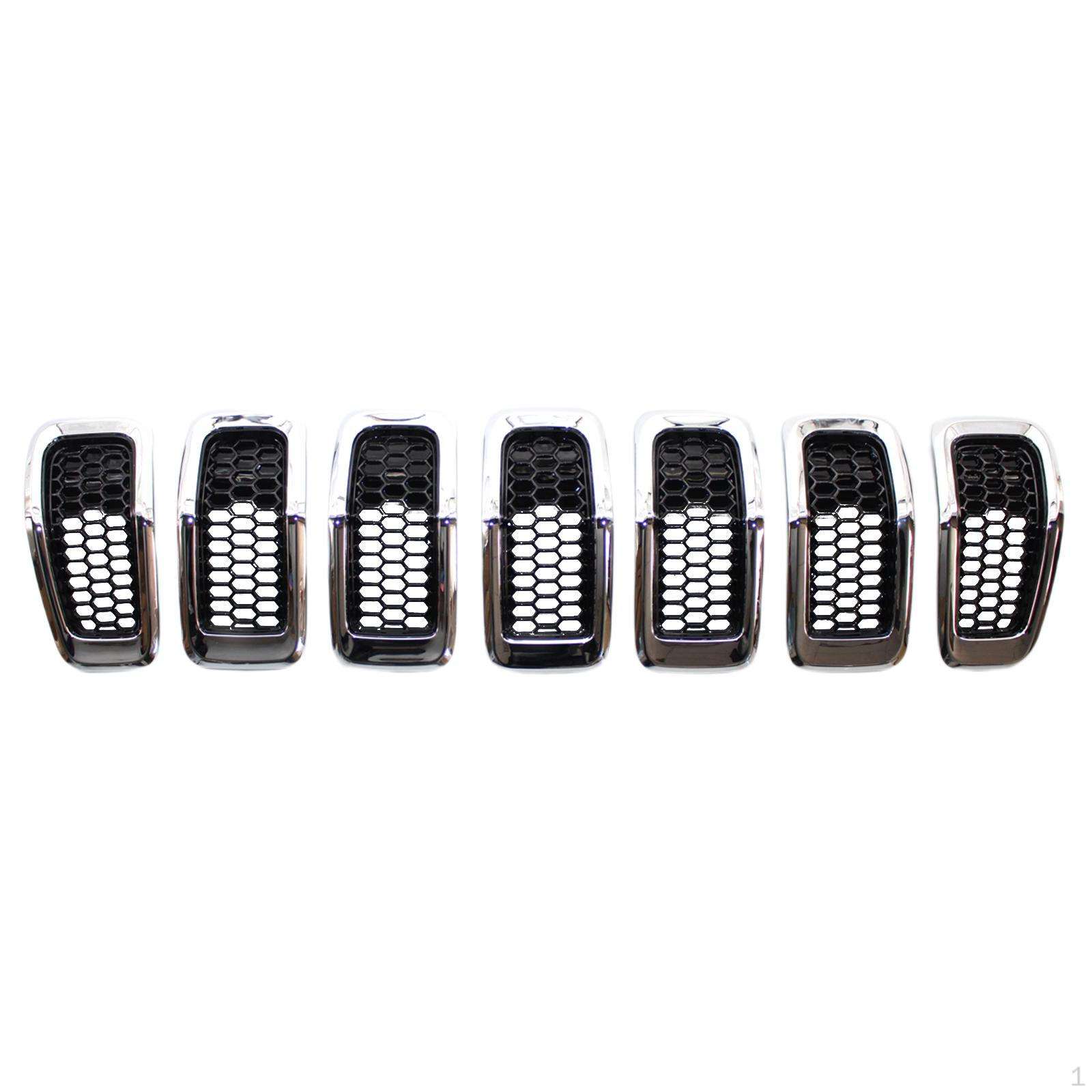 

7 вставок для гриля 68303626AC для 2014-2018 рр. Black Frame