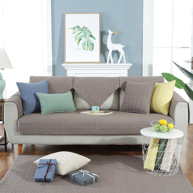 

Скандинавский стиль, однотонная полосатая хлопковая диванная подушка, всесезонная универсальная нескользящая оконная подушка, чехол для дивана, подушка для сидения, диванное полотенце 30*50 кофейный