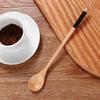 3Pcs Eating Wooden Spoon Long Handle Milk Stirring Spoon High Quality Coffee Teaspoon  Rice
