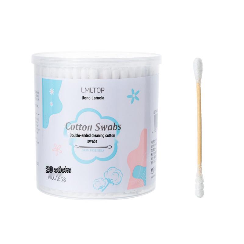 LMLTOP Spiral & Round Cotton Swabs - 200 Pieces (A658)