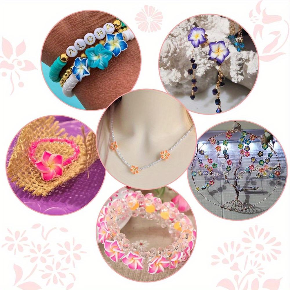 12/32/52pcs Clay Material Plum Blossom Bead Polymer Clay Flower Interval Bead Colorful Flower Bead DIY Summer Beach Foot Chain Bracelet Earrings