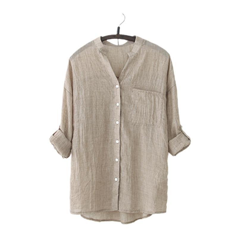 Elegant Feminine Shirts Cotton Linen Large Size Blouses Fashion Woman Vintage Blouses Summer Korean Style Clothes