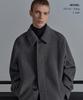 Musinsa Standard Cashmere Blend Oversized Balmacaan Coat [Medium Grey]