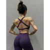 European and American Sexy Workout Yoga Bra Intimates Women's Cut Out Beauty Back Exercise Shockproof Push-up Adjustable Shoulder Strap Vest
