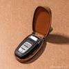 Pu Leather Car Key Fob Protector Case Holder Car Smart Bag Keychain Protector Cover With Metal Hook and Keyring