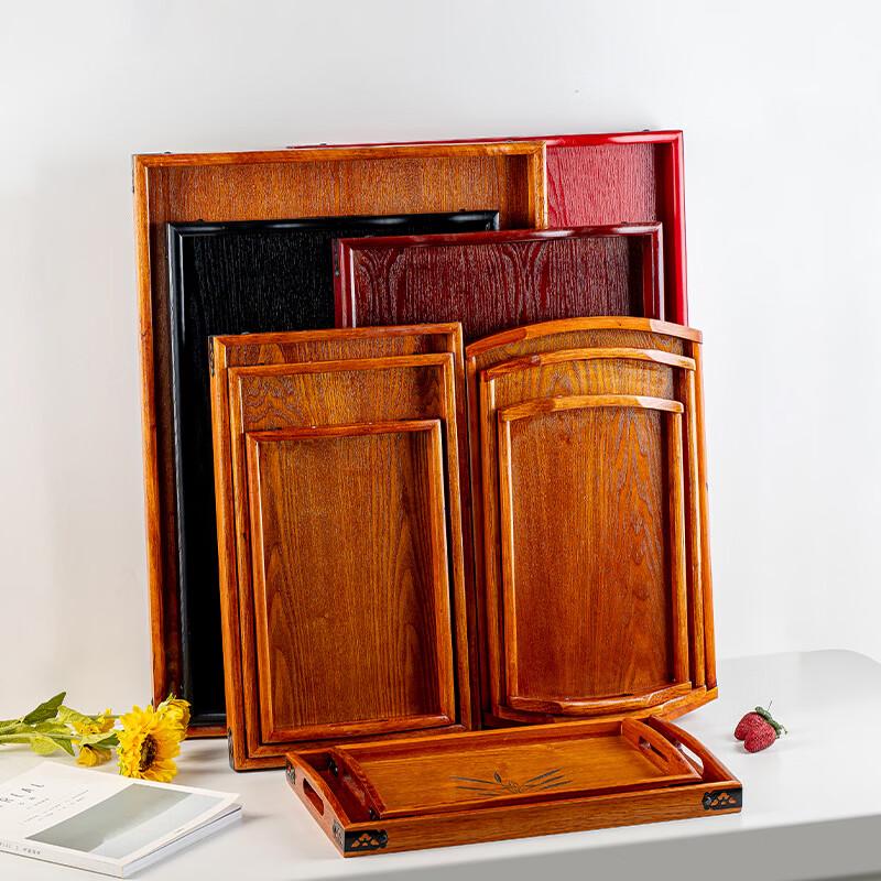 Solid Wood Rectangular Tea Tray