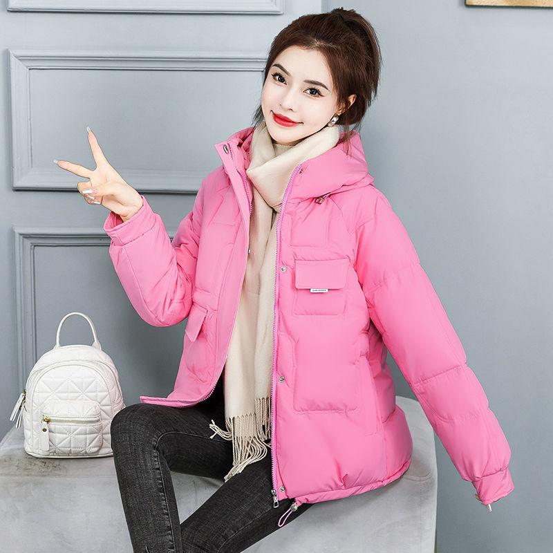 Short New Large Size Bread Suit Down Padded Jacket Hooded Women's Winter Korean Version Loose Thickened Padded Coat