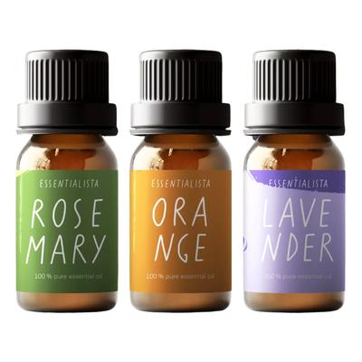 Essential Oils Set: Rosemary, Orange, Lavender (3 Pcs), Essential Oils: Rosemary, Orange, Lavender Set of 3, Essentialista