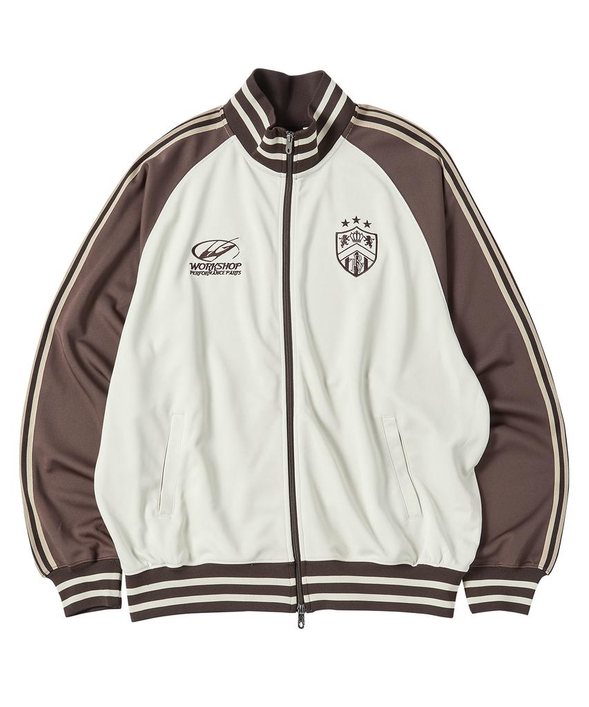 Travel Combination Raglan Jersey Track Jacket Brown