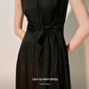 Veromoda 2025 Summer Single-Breasted Belted Irregular Hem Long Dress