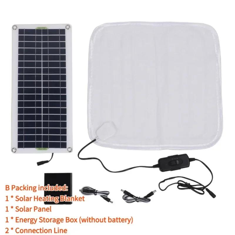 

12V 50W Солнечная грелка Зимняя теплая грелка для ног Теплая стелька для обуви Одеяло с подогревом для питомцев Электроодеяло Солнечные электрические аксессуары