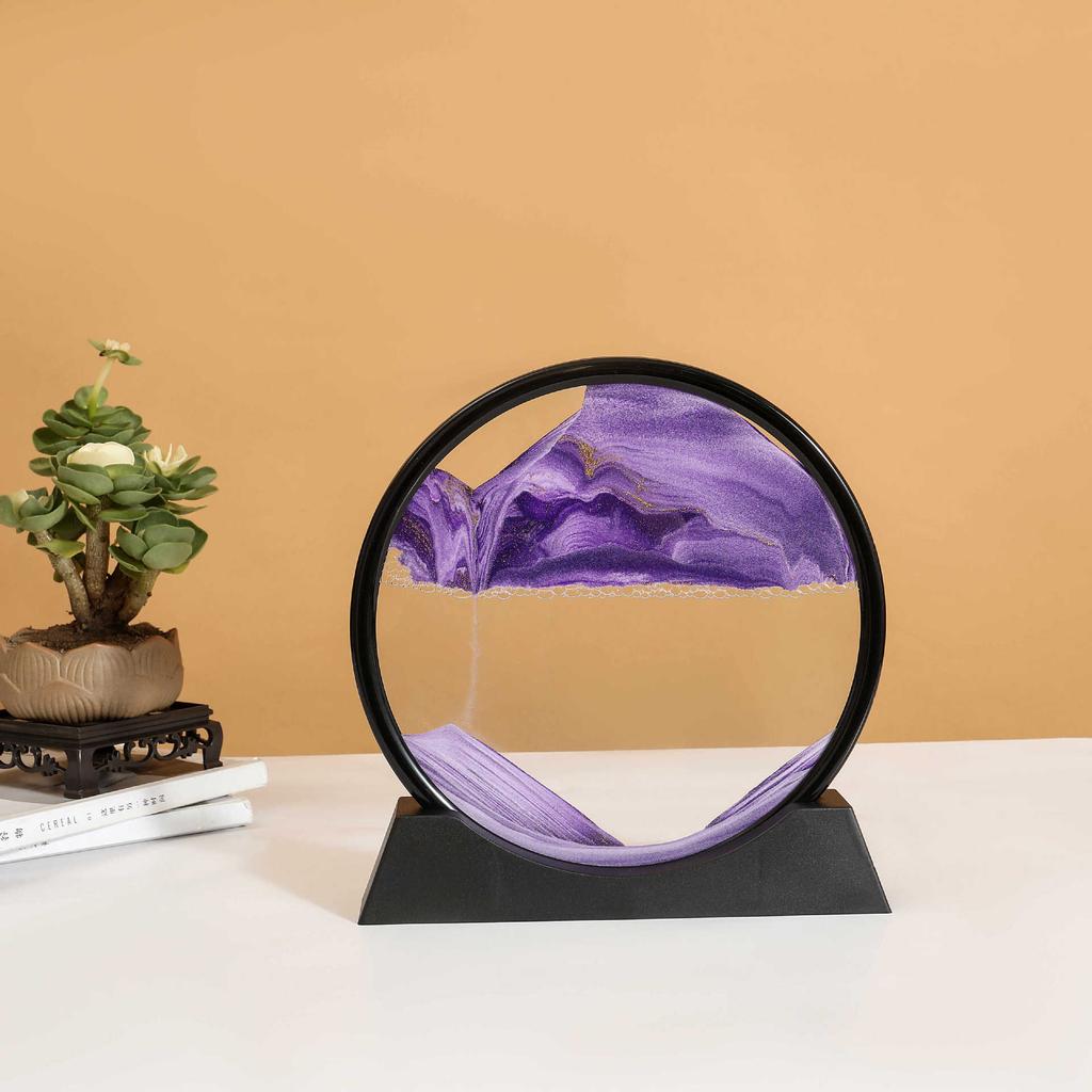 3d Quicksand Painting Creative Living Room Crafts Ornaments Hourglass Painting Dynamic Scene Decoration Home Miniatures Gift