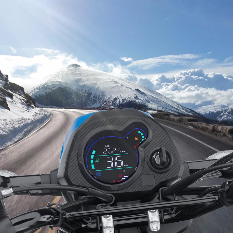 Tachometer Speedometer Digital Meter Motorcycle LCD Odometer TRIP ODO KMH Voltmeter Oil Level Gauge for Honda Navi
