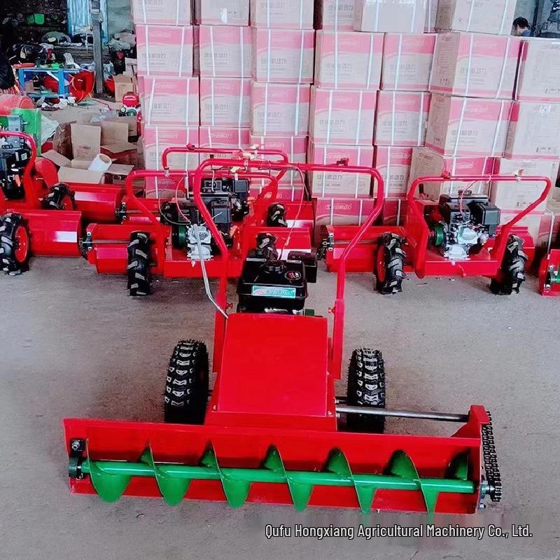 High Horsepower Hand-Push Gasoline Snowblower with Lights