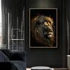 Black And Gold Animals Poster Animal Eagle Lion Carp Wolf Photo Canvas Print Poster Wall Art Decoration Painting Home Decoration