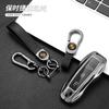 Alloy Car Remote  Key Case Cover Shell Fob Protective Case For Porsche Cayenne Panamera Macan Cayman 718 911 Taycan Sticker