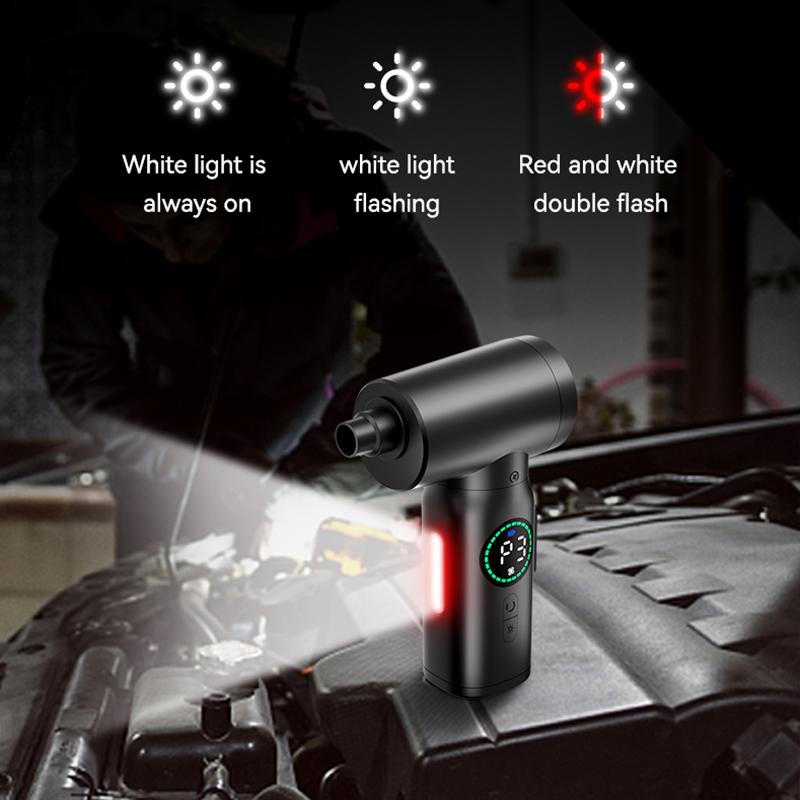 2026 New Portable 7500mAh Wireless Air Duster Dust Blowing Gun 2 in 1 Air Blower and Vacuum Cleaner Cordless Duster Blowers Car Cleaning