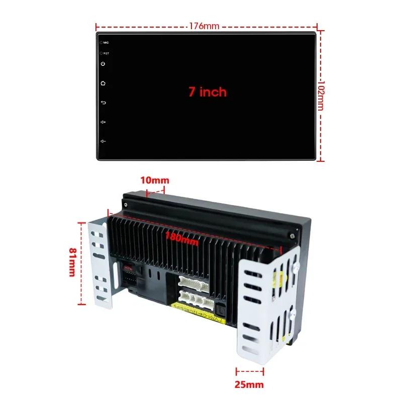 Android 11 Car Radio 2 din 7" Universal  Multimedia Video Player GPS Navigaion Carplay Auto DVD For Nissan Kia Honda Toyota VW