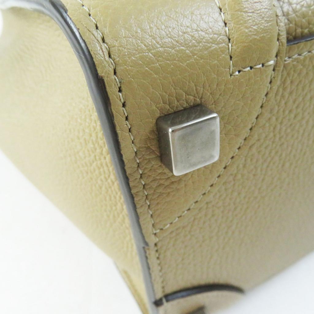 Excellent CELINE Handbag Luggage micro shopper Calfskin Women 18979 Used