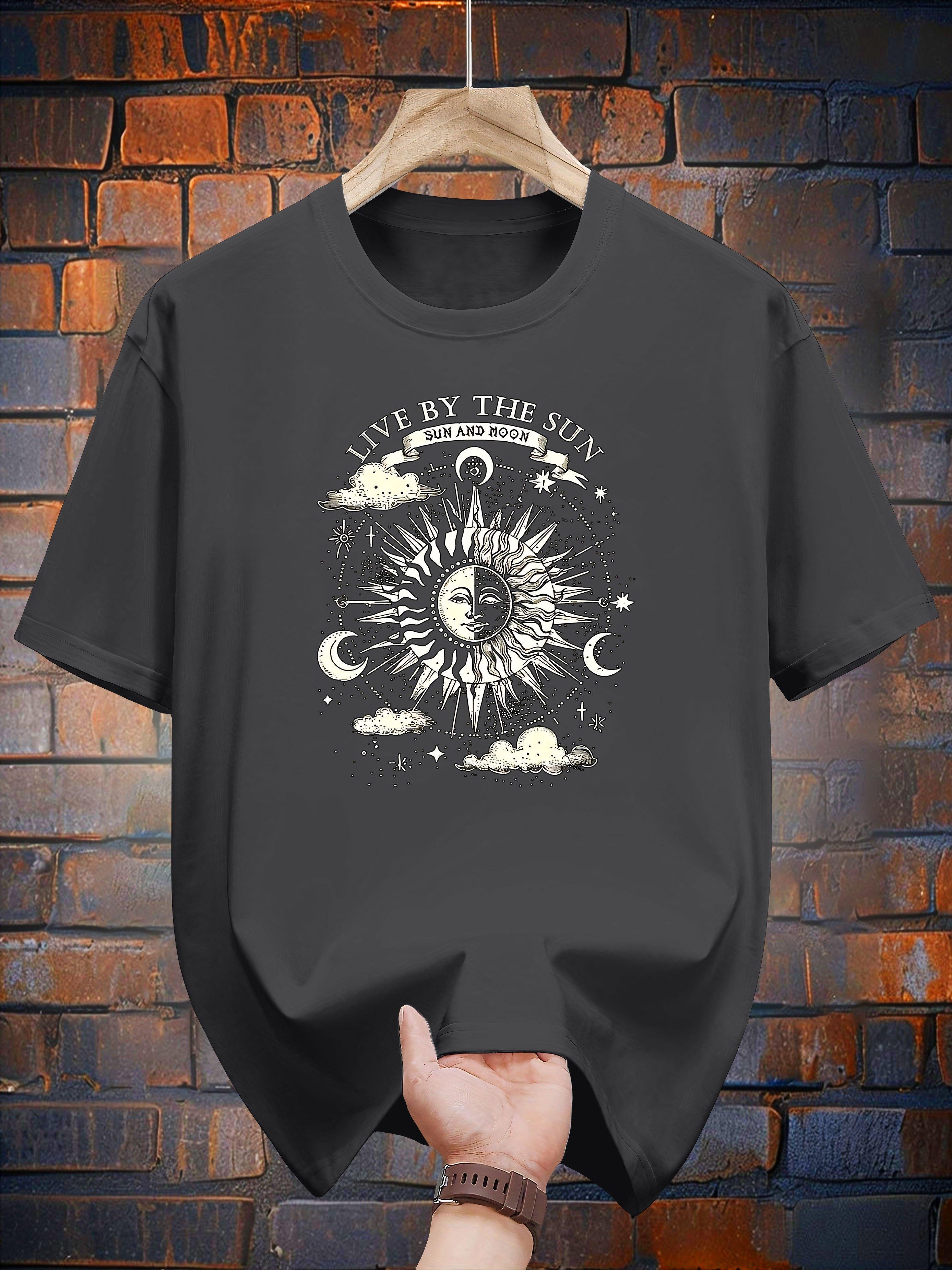 Black Live by the Sun Graphic T-shirt - 100% Cotton XL