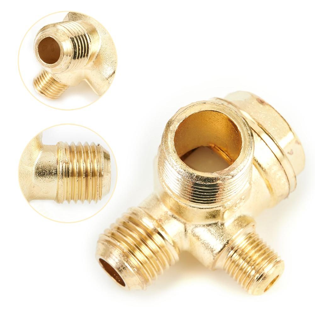 3 Port Check Valve Zinc Alloy Male Thread Connector Tool For Air Compressor