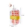 Portable Ice Cube Mold With Lid NO SPILL Ice Cube Tray NO-TOUCH Silicone Ice Cube Tray with Straw BBQ Home Kitchen Accessories