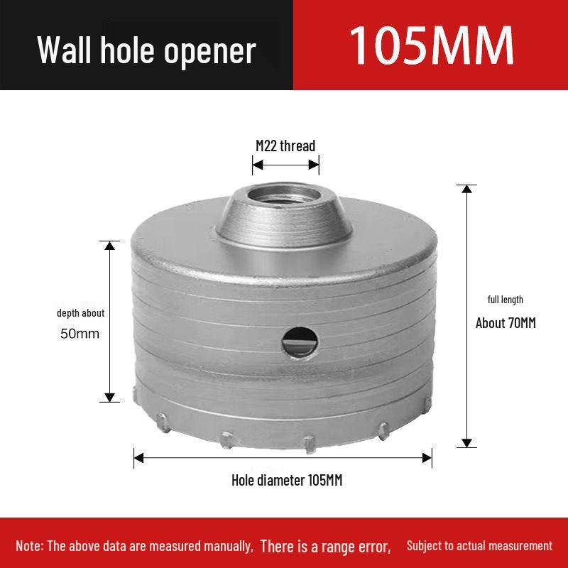 Electric Impact Drill Bit for Cement and Brick Walls - Dry Drilling Opener for Air Conditioner and Water Pipe Installations