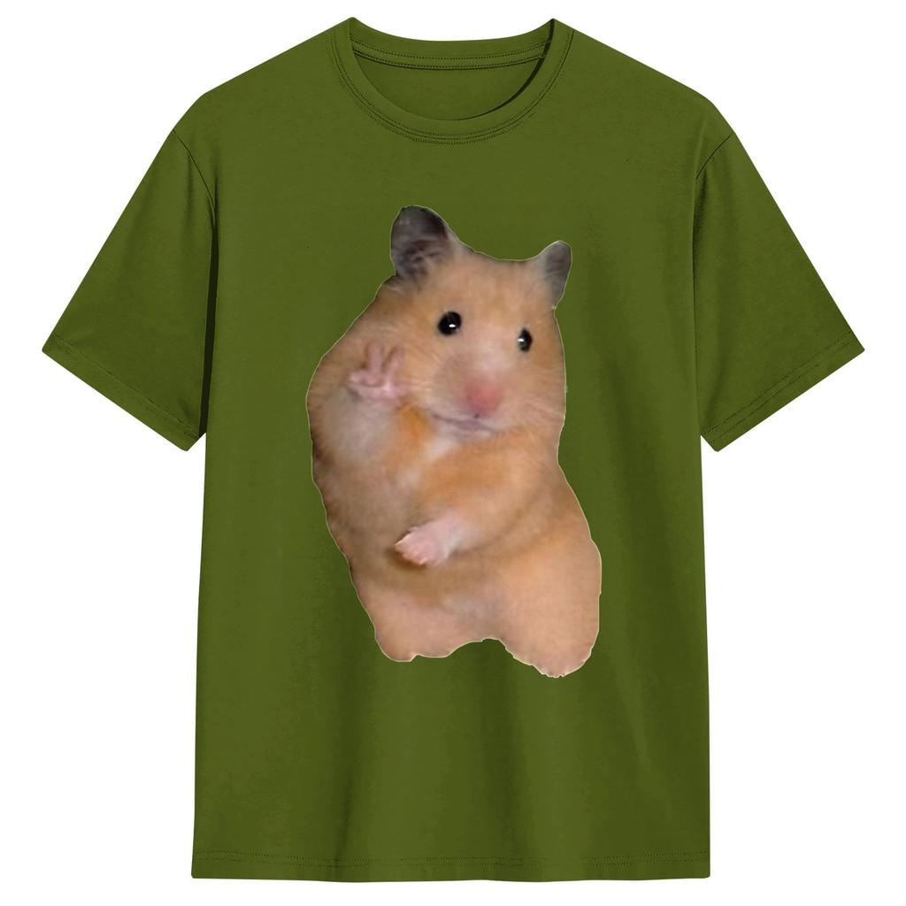 Cute Hamster Meme 100 Cotton T Shirt For Unisex Beach Streetwear Tshirts O Neck Harajuku Tee Shirt Plus Size Pattern Clothing