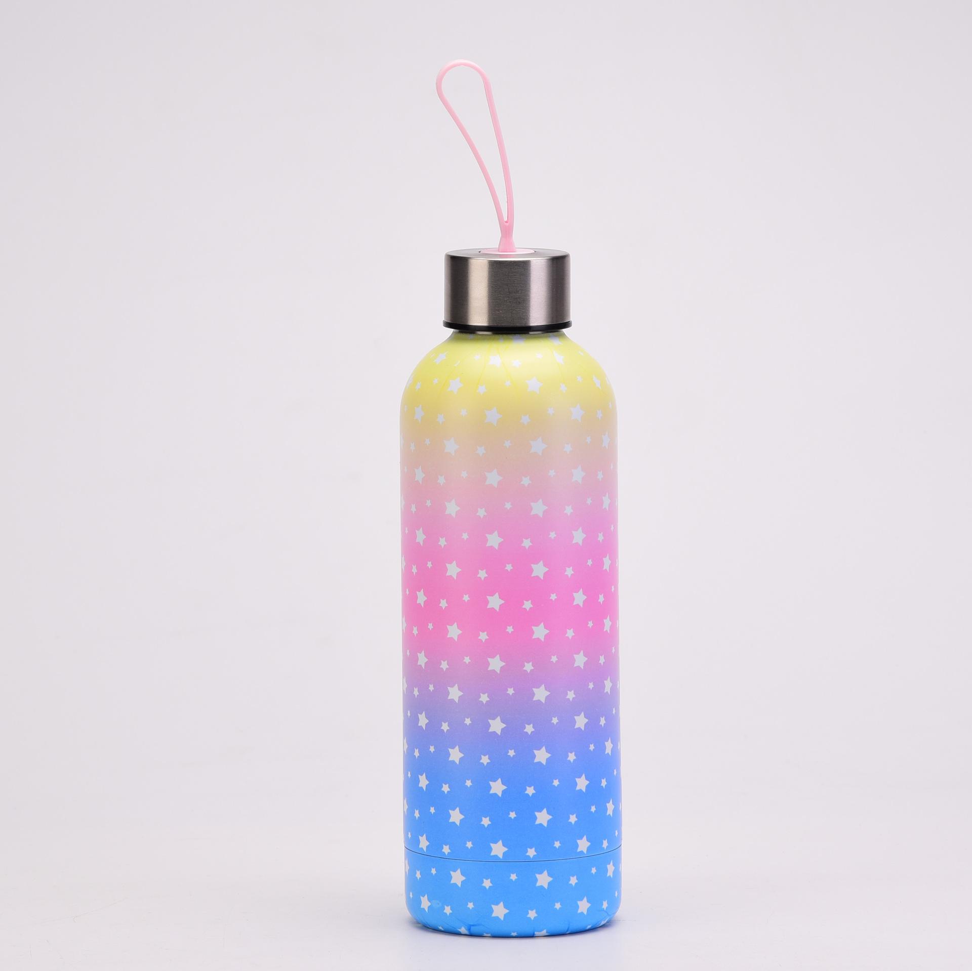 

Thermos Cup Creative Starry Sky Gradual Change Outdoor Portable Handle Sports Water Cup 500ml