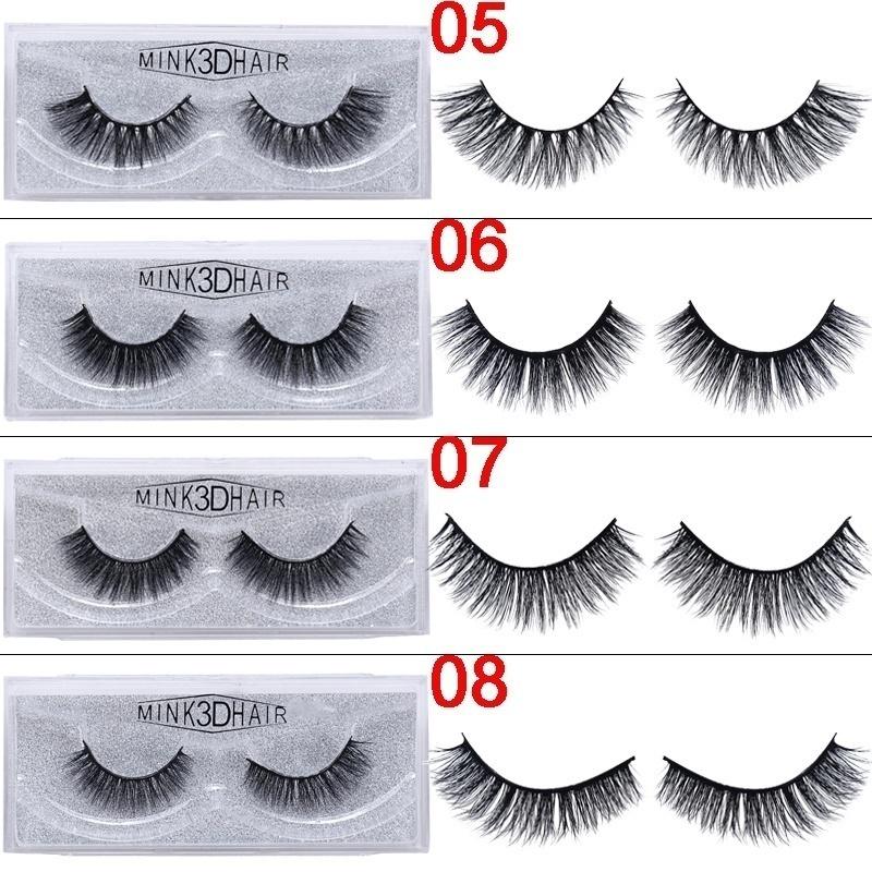 1 Pair Natural False Eyelashes Soft 3d Mink Lashes Volume Long Thick Eyelash Women Makeup Tools Gift