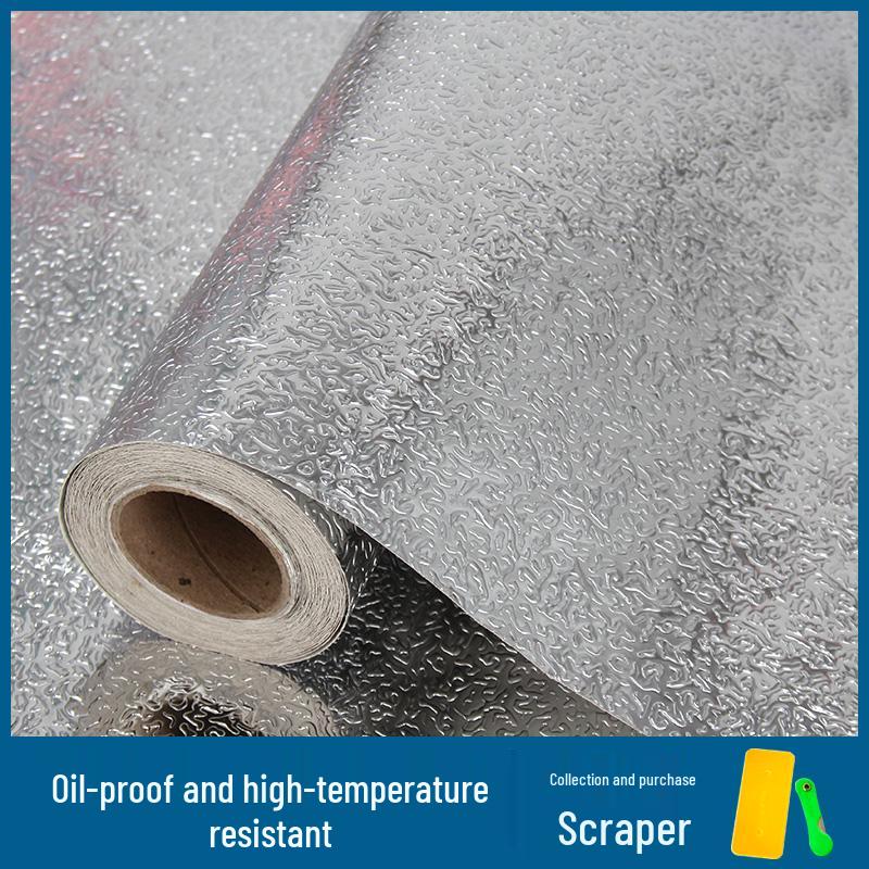 Kitchen & Wardrobe Waterproof Self-Adhesive Liner - Anti-Oil, Moisture-Proof, Aluminum Foil for Cabinets & Drawers