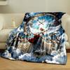 Angel Choir Clock Print Blanket  Printed Blanket for Living Room Bed Couch lunch break Soft Cozy Blanket for Friend's festival Gift