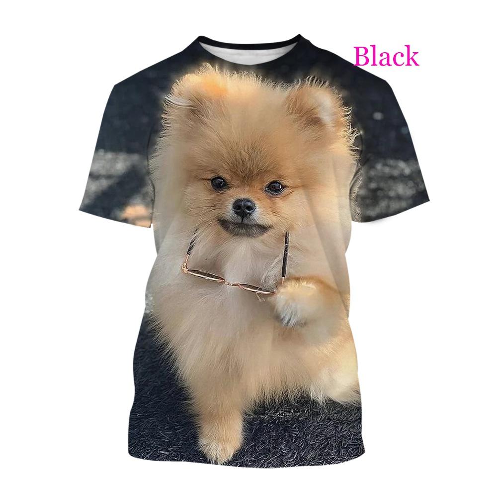 New Fashion Pomeranian Dog 3D Printing Men's and Women's T-shirt Casual Shirts Cute Tops