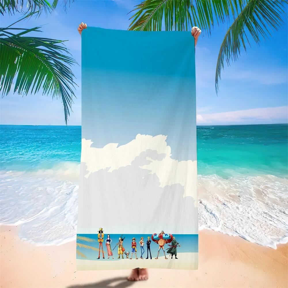 New Anime Character Printed Microfiber Beach Towel Quick Dry Water Absorbent Bath Towel