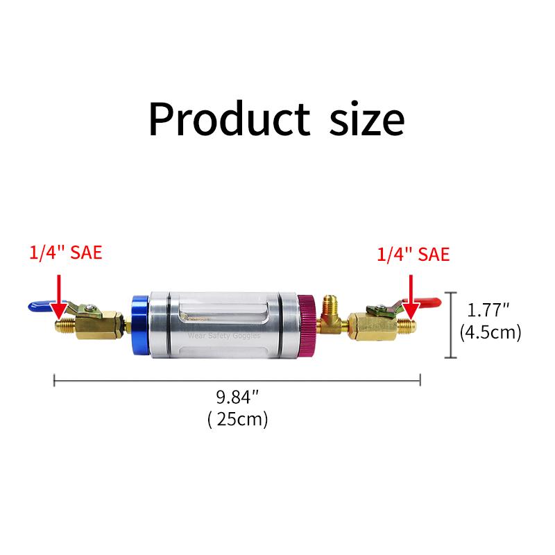 Automotive Air Conditioning Refrigeration Oil Filling Filter, Refrigeration System Refrigeration Oil Diagnostic Analysis Tool