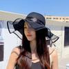 Weave Bow Straw Hat Bowkont Sun Protection Cap Sweet Beach Hat  Holiday