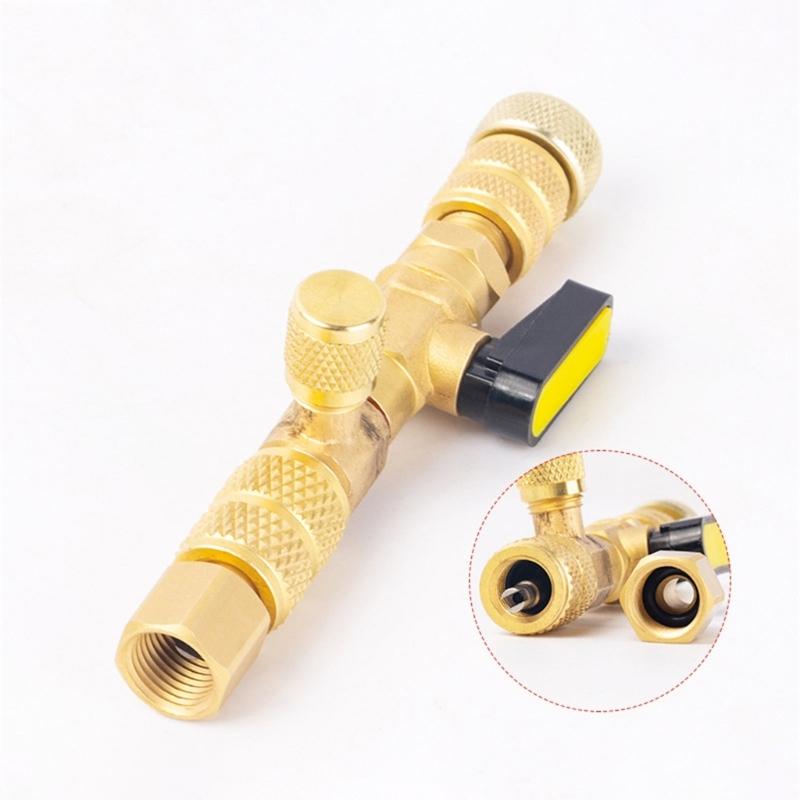 Multifuntional Tool Set Core Removal Tool Valves Core Remover Brass Texture for Repairing Household Cooling Systems