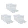 Shoe Storage Box Thick Side Opening Space Saving Transparent Stackable Shoe   Foldable Shoe Rack Container Holder for Shoes Clothes