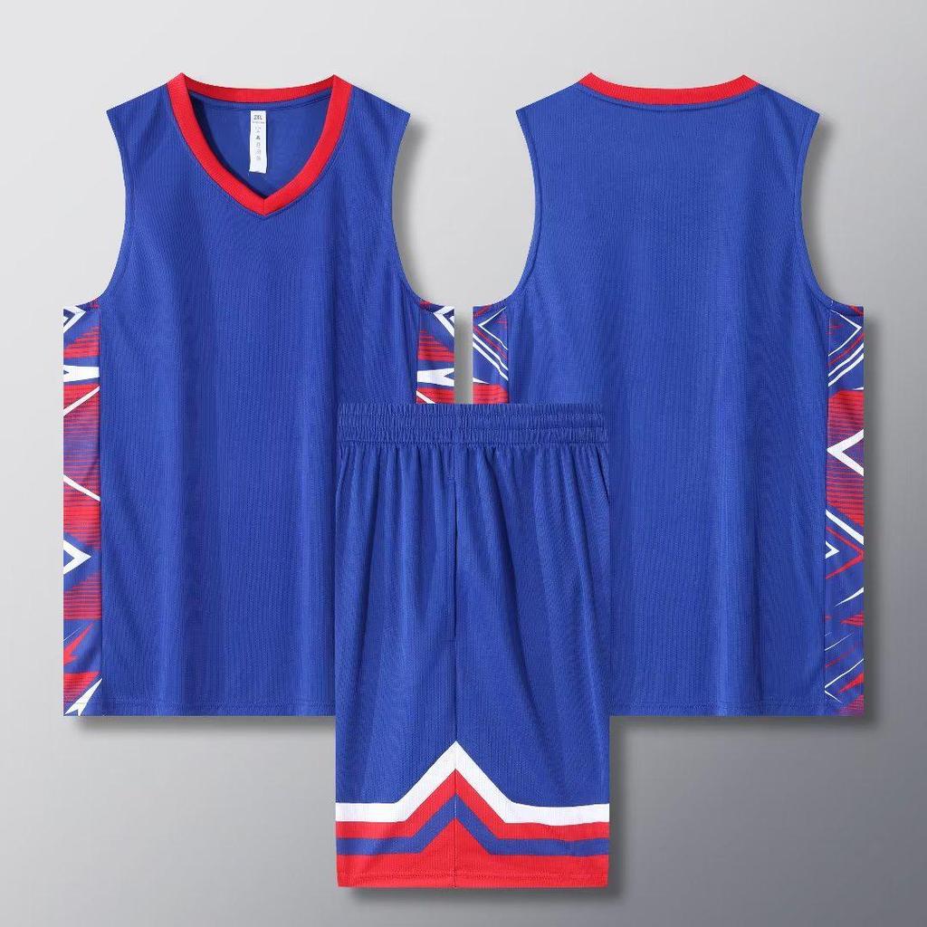 Summer College Student Tank & Short Sleeve Basketball Uniform for Outdoor Training and Fitness